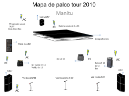 Mapa de palco tour 2009
