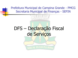 Finanças - Prefeitura Municipal de Campina Grande