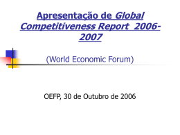 Tendências da Competitividade (WEF)