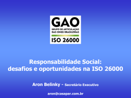 Responsabilidade Social Desafios e Oportunidades na ISO 26000