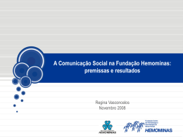 A Comunicação Social na Fundação Hemominas