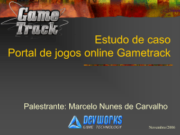 Estudo de caso Portal de jogos online Gametrack
