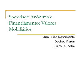 3-Sociedade Anônima e Financiamento: Valores Mobiliários