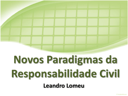 novos paradigmas da responsabilidade civil