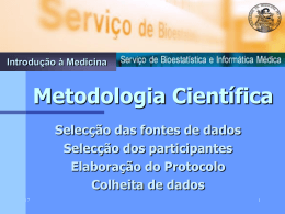 Metodologia Científica na Investigação Clínica