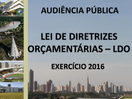 Audiência Pública - LDO 2016 (Apresentação em