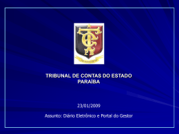 processo eletrônico - Tribunal de Contas do Estado da Paraíba