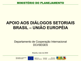 apoio aos diálogos setoriais brasil – união européia
