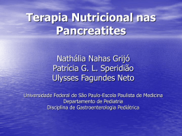Terapia Nutricional nas pancreatites