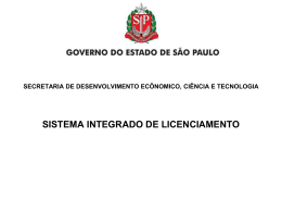 Apresentação SIL - Bauru - Governo do Estado de São Paulo