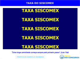 taxa do Siscomex