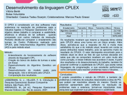 Desenvolvimento da linguagem CPLEX Vitória Berté