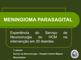 PARASAGITAL MENINGIOMA - III Jornadas Cientificas do HCM 2015