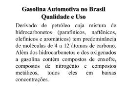 Gasolina Automotiva no Brasil Qualidade e Uso
