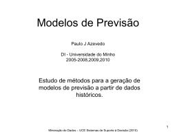 Modelos de Previsão Paulo J Azevedo DI
