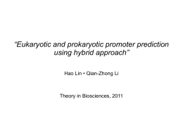 Eukaryotic and prokaryotic promoter prediction using hybrid approach