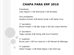 Propostas chapa ERP2010 – Debate