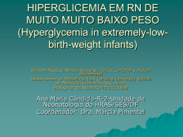 Hiperglicemia em RN MMPB
