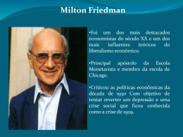 Trabalho de Filosofia - Milton Friedman