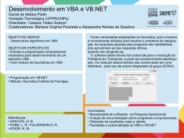 Desenvolvimento em VBA e VB.NET Daniel de Mattos