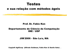 Papéis no Processo de Testes - IME-USP