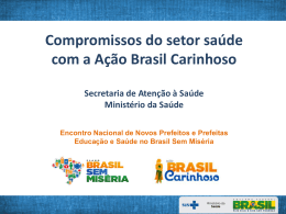 17h - Compromissos do Setor Saúde com a Ação Brasil Carinhoso