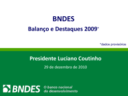Balanço e Destaques 2009