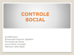 CONTROLE SOCIAL - accountabilityadmpublica