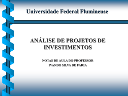Slides ANÁLISE Projetos1 - Universidade Federal Fluminense