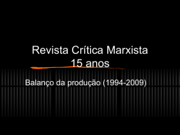 Revista Crítica Marxista