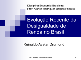 Evolução da desigualdade na renda familiar per capita no Brasil