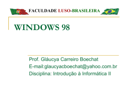 WINDOWS 98 - Centro de Informática da UFPE