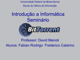 apresentação - Universidade Federal de Minas Gerais