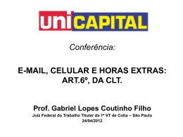 Art.62,I, da CLT - Gabriel Lopes Coutinho Filho