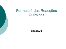 Formula 1 das Reacções Químicas - Sensores