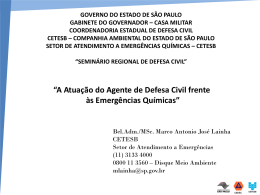 CETESB - Defesa Civil - Governo do Estado de São Paulo