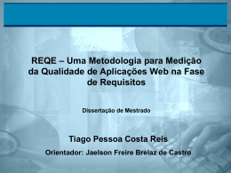 REQE - Uma metodologia para Avaliação da - thiagogenez-tcc