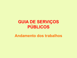 GUIA DE SERVIÇOS PÚBLICOS - Conselho Estadual de Informática