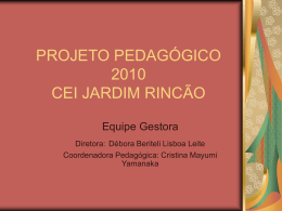 Projeto Pedagógico - 2010 - Secretaria Municipal de Educação