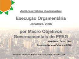 Programa - Câmara Municipal de Belo Horizonte