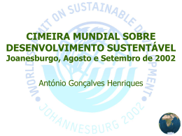 António Gonçalves Henriques Desenvolvimento Sustentável dos