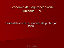 Sustentabilidade do modelo de protecção social