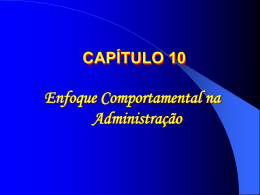 Enfoque Comportamental - Universidade Castelo Branco
