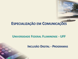 Definição - Pós Graduação Telecom e TV Digital UFF