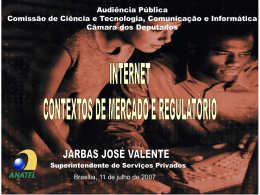 SEMINÁRIO INTERNET - Câmara dos Deputados