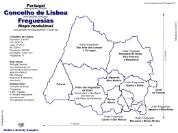 o mapa modulável do Concelho de Sintra, com as
