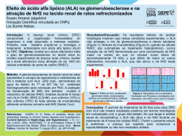 Efeito do ácido alfa lipóico (ALA) na glomeruloesclerose e