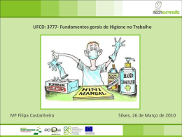UFCD: 3777- Fundamentos gerais de Higiene no Trabalho
