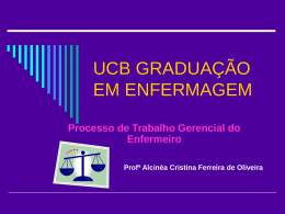 ucb graduação em enfermagem - Universidade Castelo Branco