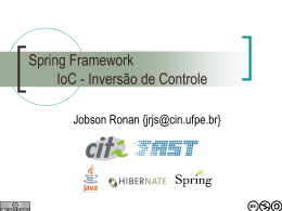 Spring Framework Inversão de Controle